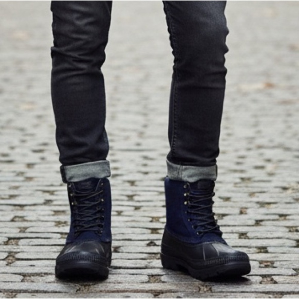 SPERRY Seacycled Ice Bay Boot Wool Blend Upper Navy